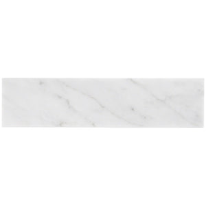 2 x 8 Honed Bianco Carrara Marble Tile