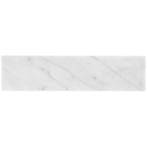 2 x 8 Honed Bianco Carrara Marble Tile